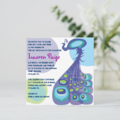 Invitation Bat mitzvah moderne Peacock Bar (Debout devant)