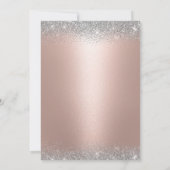 Invitation Bat mitzvah moderne Rose Gold & Silver Parties sci (Dos)