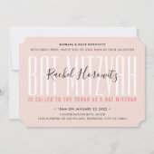 Invitation BAT MITZVAH moderne superposition typographie fill (Devant)