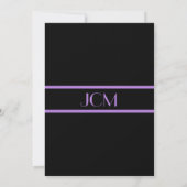 Invitation Bat Mitzvah Monogram Lavande Violet Noi (Dos)