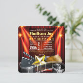 Invitation Bat mitzvah MOVIE STAR HOLLYWOOD (Debout devant)