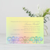 Invitation Bat mitzvah N'importe quel Arrière - plan couleur (Debout devant)