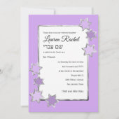 Invitation Bat mitzvah N'Importe Quelle Couleur Blanc Centre (Devant)