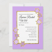 Invitation Bat mitzvah N'Importe Quelle Couleur Blanc Centre  (Devant)