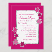 Invitation Bat mitzvah N'Importe Quelle Couleur Blanc Centre  (Devant / Derrière)