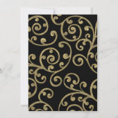 Invitation Bat mitzvah N'Importe Quelle Couleur Or Défilement (Dos)