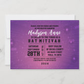 Invitation Bat mitzvah NUMÉRIQUE JEU 3D (Devant)