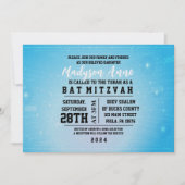Invitation Bat mitzvah NUMÉRIQUE JEU 3D (Devant)