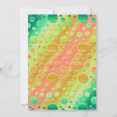 Invitation Bat mitzvah Orange, Green Polka Dot (Dos)