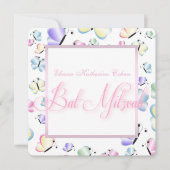 Invitation Bat mitzvah papillon (Devant)