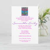 Invitation Bat mitzvah - papillon recueillant l'arbre de la (Debout devant)