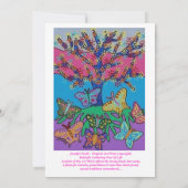 Invitation Bat mitzvah - papillon recueillant l'arbre de la (Dos)