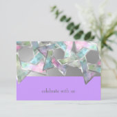 Invitation Bat mitzvah Pastel Star de David sur n'importe que (Debout devant)