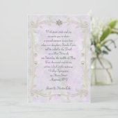 Invitation Bat mitzvah Pastel Watercolor (Debout devant)