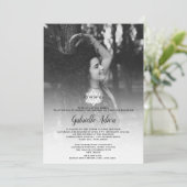 Invitation Bat mitzvah photo de nom hébreu chicstar simple (Debout devant)