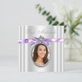 Invitation Bat mitzvah photo Lavender Purple (Debout devant)