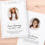 Invitation Bat mitzvah photo minimaliste simple et moderne<br><div class="desc">Le design se compose d'une simple typographie avec sans serif et une police de script.</div>