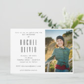 Invitation Bat mitzvah photo Retro Pink and Red Checkerboard (Debout devant)