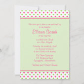 Invitation Bat mitzvah Pink Green Polka Dot Gerber (Dos)