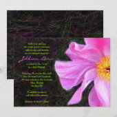 Invitation Bat mitzvah PINK PEONY (Devant / Derrière)