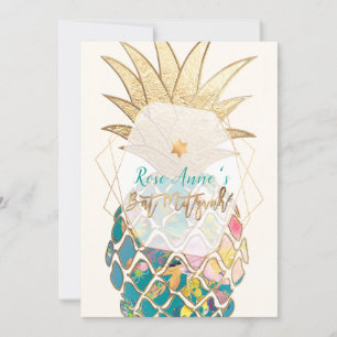 Invitation Bat mitzvah PixDezines Ananas