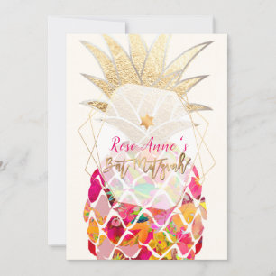Invitation Bat mitzvah PixDezines Ananas