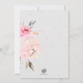 Invitation Bat mitzvah PixDezines Aquarelle Blush Peonies (Dos)