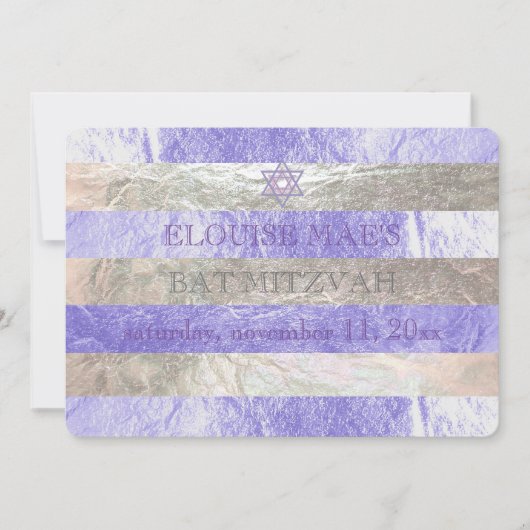 Invitation Bat mitzvah PixDezines do-it-yourself bandes coule (Devant)