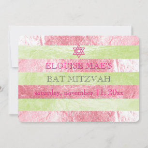 Invitation Bat mitzvah PixDezines do-it-yourself bandes coule