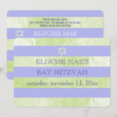 Invitation Bat mitzvah PixDezines do-it-yourself bandes coule (Devant / Derrière)