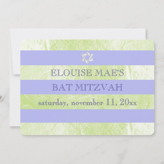 Invitation Bat mitzvah PixDezines do-it-yourself bandes coule (Devant)