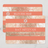 Invitation Bat mitzvah PixDezines do-it-yourself bandes coule (Devant / Derrière)