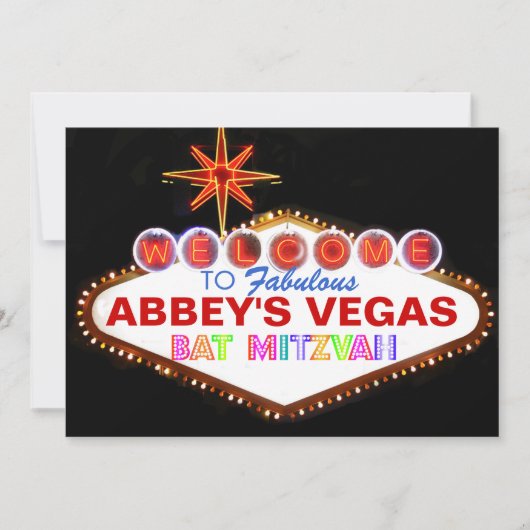 Invitation Bat mitzvah PixDezines las vegas (Devant)