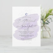Invitation Bat mitzvah PixDezines Purple Watercolor (Debout devant)