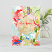Invitation Bat mitzvah PixDezines Spring Watercolor (Debout devant)