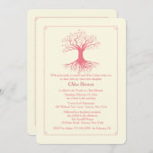 Invitation Bat mitzvah profondément enracinée (Devant / Derrière)