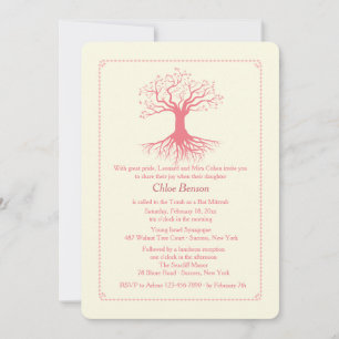 Invitation Bat mitzvah profondément enracinée