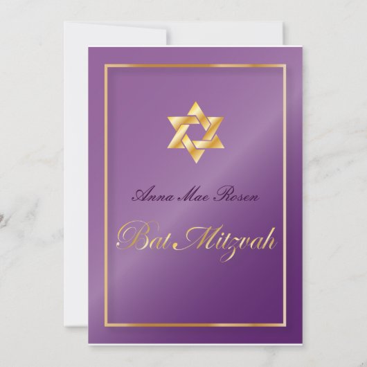 Invitation Bat mitzvah/prune/or (Dos)
