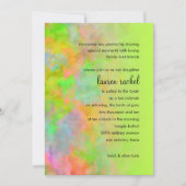 Invitation Bat mitzvah Résumé Design en Lime Green (Devant)