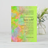 Invitation Bat mitzvah Résumé Design en Lime Green (Debout devant)