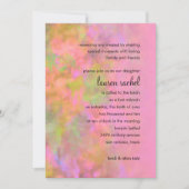 Invitation Bat mitzvah Résumé Design en rose (Devant)