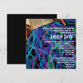 Invitation Bat mitzvah Retro Torah Bar (Devant / Derrière)