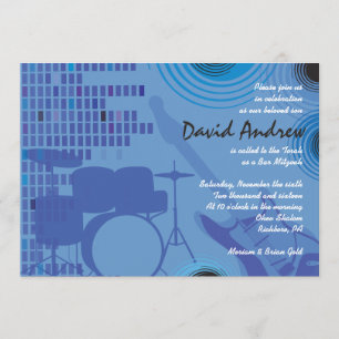 Invitation Bat mitzvah Rock n Roll Bar