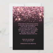 Invitation Bat Mitzvah Rose et Noir (Dos)