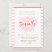 Invitation Bat Mitzvah Rose et Or (Dos)