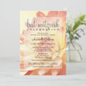 Invitation Bat mitzvah rose et orange (Debout devant)