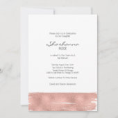Invitation Bat mitzvah rose Gold Brushstroke (Devant)