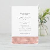 Invitation Bat mitzvah rose Gold Brushstroke (Debout devant)