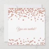 Invitation Bat mitzvah Rose Gold Faux Parties scintillant Con (Dos)