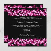 Invitation Bat mitzvah rose Hollywood Glam (Devant / Derrière)